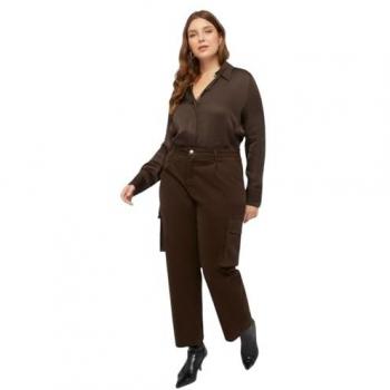 Fiorella Rubino Pantalón cargo de pana estilo clásico