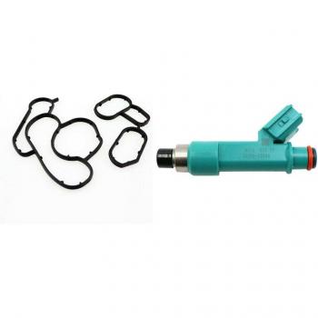 2 Pcs Oil Filter Housing Gasket 11427508970 & 1 Pc Fuel Injector Replacement Parts