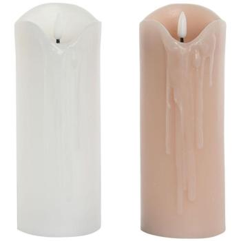 Illuminazione Candela LED 2 Unità – Bianco Rosa Chiaro DKD