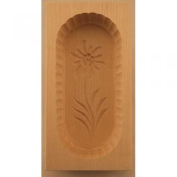 Klassische eckige Butterform, 250 g – 19 cm – Edelweiß – Holz