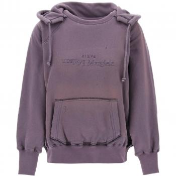 Felpa con logo Maison Margiela Viola Taglia XS