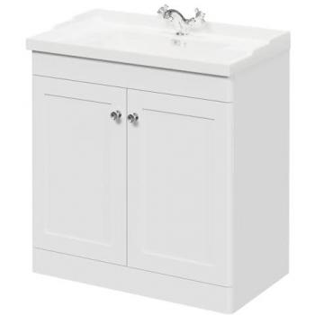 Danbury MDF Vanity Unit with 1 Tap Hole and Chrome Handles