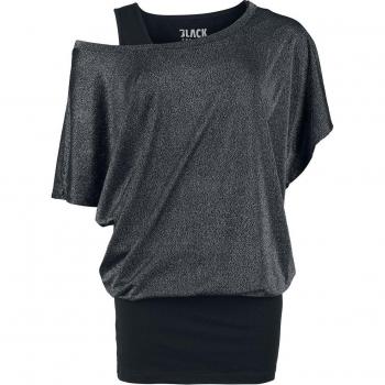 Black Premium by EMP – T‑Shirt et débardeur étincelants (deux articles) – tailles S-XXL – femmes – noir