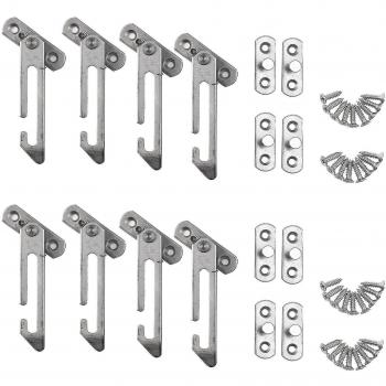 Kit de 8 Restrictores de Ventana con Enganche y Hebilla Segura