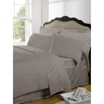 Spannbetttuch 100 % Ägyptische Baumwolle – Unifarben, Kingsize, Portobello