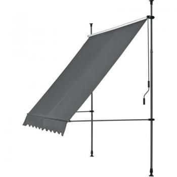 Ombrellone Urbano Metalico Grigio 200-300 cm Altura Variabile
