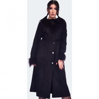 Abrigo Suede Maxi con Bordado Spirited