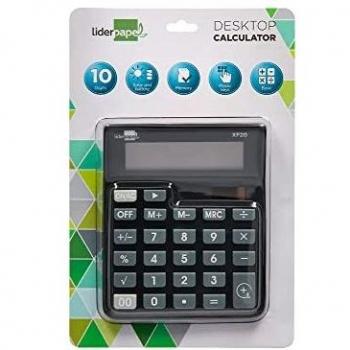Calculadora Liderpapel XF20 10 Dígitos, Dimensões: 127x105x24 mm