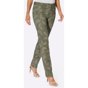 Witt Jersey Hose Damen – Innenbeinlänge ca. 79 cm – geblümt, gemustert – 5‑Taschen