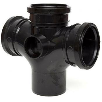 Polypipe SU420G Grey 110mm x 92.5 Degree Double Branch