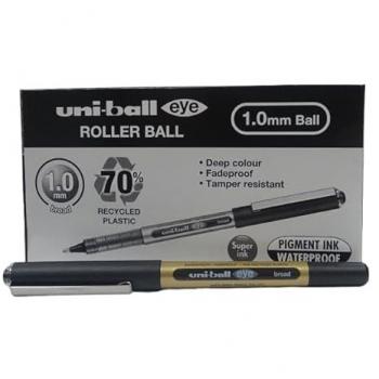 Uniball Eye Roller Noir 12 pièces 0,65 mm – Indélébile
