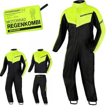 Combinaison pluie SHIMA HydroDry 2.0 Moto One Piece – Noir Jaune M