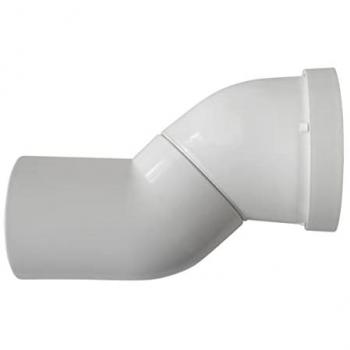 Pipe WC Orientable Blanc PVC 25x185x185 cm – Installation intérieure – Angle orientable – Facile à installer