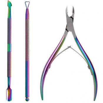 Rainbow Cuticle Nipper and Manicure Tool