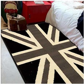 Tapis Gris DEZENCO BC Union Jack Black and Withe 60x110 cm