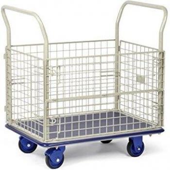 Plattformwagen mit Gitter 740x480 mm, 150 kg
