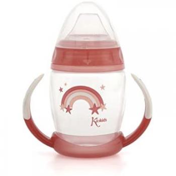 Taza Kiokids rosa sin derrames, luminoso para noches