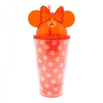 Bebida: Vaso Minnie Mouse 535 ml con paña, tapa 3D