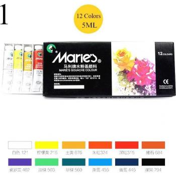 Juego Gouache 5 ml – 24 Colores, Suministros de Pintura Artística