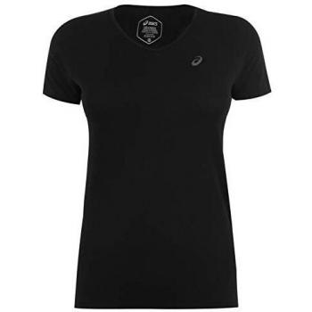 T-Shirt Round Neck Asics SS Top Noir Woman, Size S