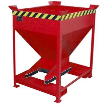 Conteneur silo SG-D 375, avec orifices pour chariot élévateur, revêtu de rouge