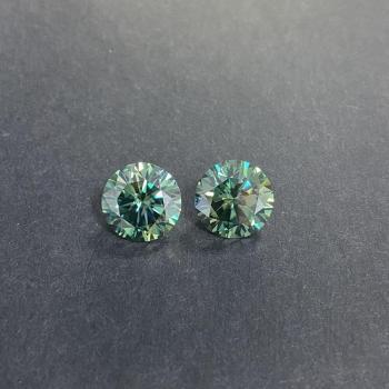 Piedra de Moissanita Verde Luminosa 8MM 1,6k