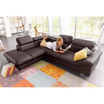 Polstergarnitur Driver L‑Form (B:256 cm) – Set aus Ecksofa + Hocker