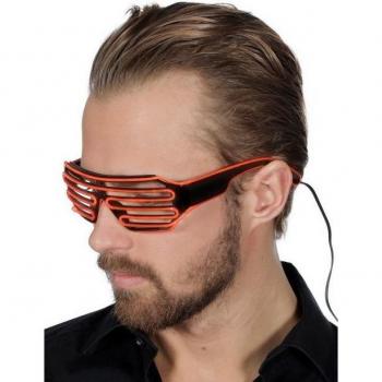 LED Kostümbrille rot für Partys