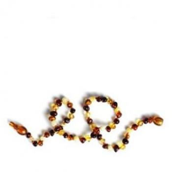 Collana d'ambra naturale multicolore scuro