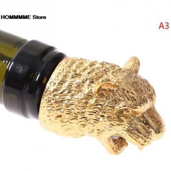 Bouchon de vin décoratif à tête animale, zinc – verseur et aération