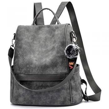 Mochila Casual OUSIMEN Antirrobo de Cuero PU