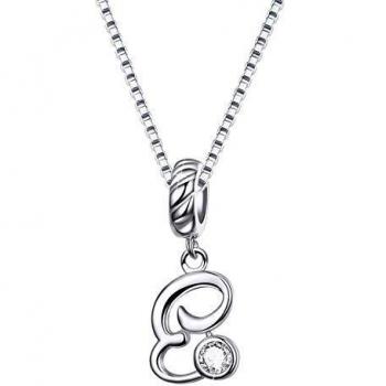 Collier Script « E » – SIMPLGIRL, Argent Sterling 925