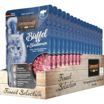 Buffalo e Mirtillo Rosso Leonardo Menu Umido per Gatti 85g