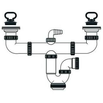 Sifón para fregadero Tecno 1-1/2 T46 85mm 50211