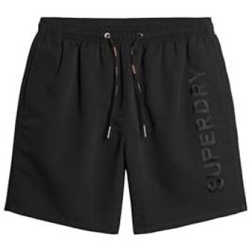 Premium Black Superdry Embroidered Swim Short XXL