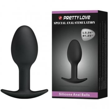Plug anal 8,4 cm avec bille intégrée en silicone