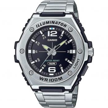 Casio LED Quartz Men’s Watch, Black Metal Strap – Model MWA‑100HD‑1AV