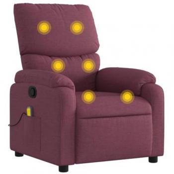 Fauteuil violet de massage inclinable en tissu