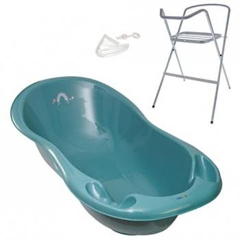 Baignoire bébé thermomètre Vert viride Météo 102 cm + Pied