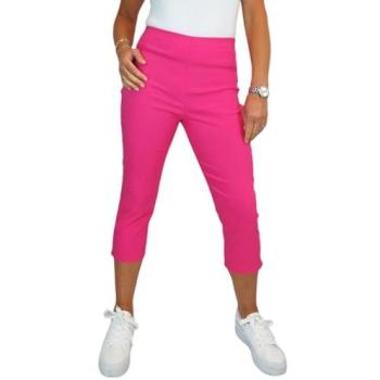 Pink Slim Leg Crop Top-Trimmed Trousers – Paulo Due