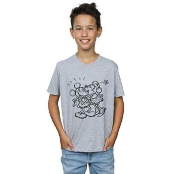 Mickey-Minnie Tender Kiss Graphic T‑Shirt (Boys)
