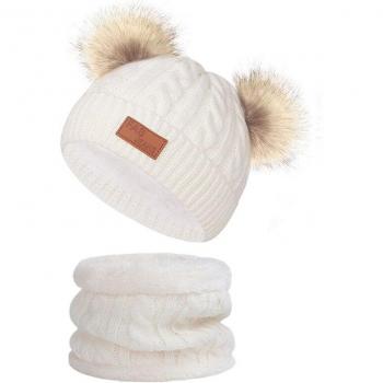 Children's Warm Winter Beanie and Scarf Set