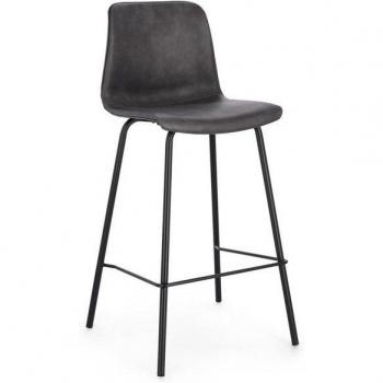 Bizzotto Design Barhocker Kunstleder Anthrazit