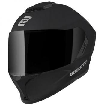 Casco Negro XL Phantom de Fibra de Vidrio – Bogotto