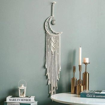 Bohemian Moon Star Dream Catcher for Nursery Room