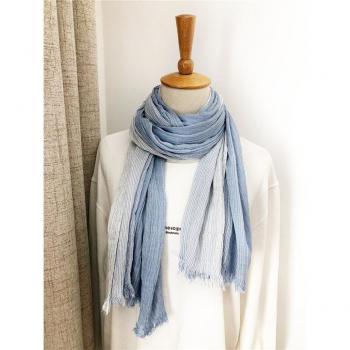 Bufanda de algodón a rayas para hombre, suave y cálida, perfecta para primavera y otoño