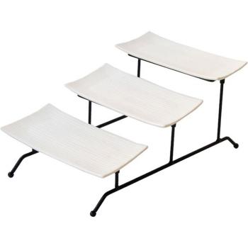 Collapsible 3-Tier Dessert and Fruit Plate Stand