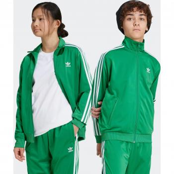 Adidas Firebird Veste à Fermeture Éclair Unisexe – Vert, 129‑134 cm
