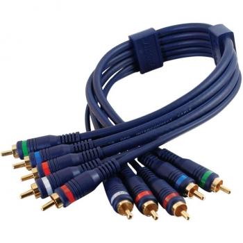 Cable de Video Compuesto y Audio RCA 5m Oro y Negro