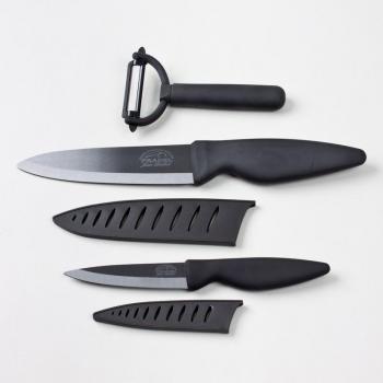 Set de 2 couteaux en céramique avec éplucheur et étuis